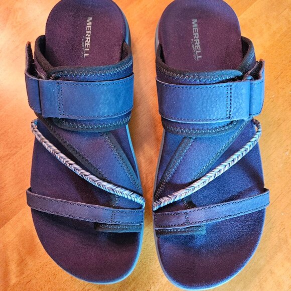 Women's Terran 4 Post Wrap Size 8 Medium Width Color: Sea (Blue) Preowned - Picture 2 of 9